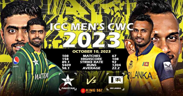 ICC World Cup 2023: Pakistan vs Sri Lanka Match | King567